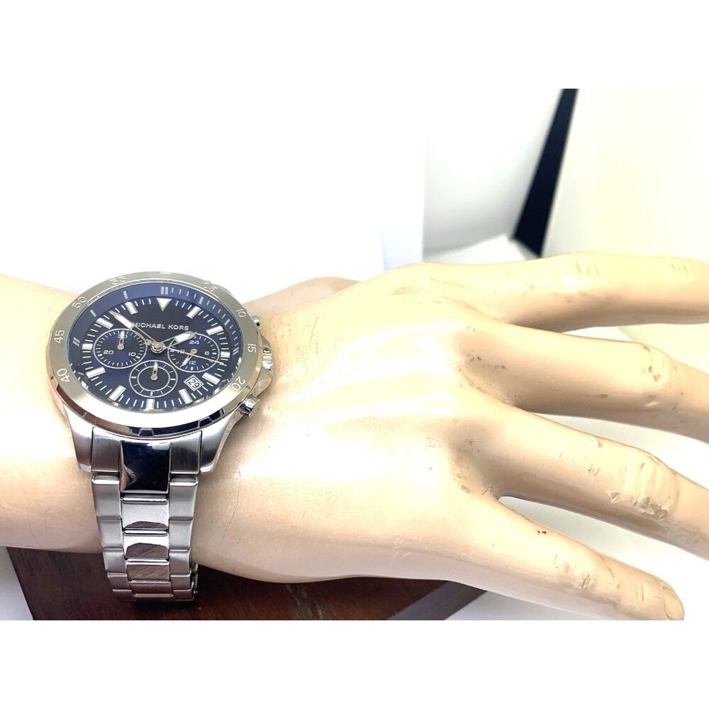 Michael Kors Men's Watch MK9107 Quartz Chronograph Blue Dial Stainless Steel - Picture 5 of 15